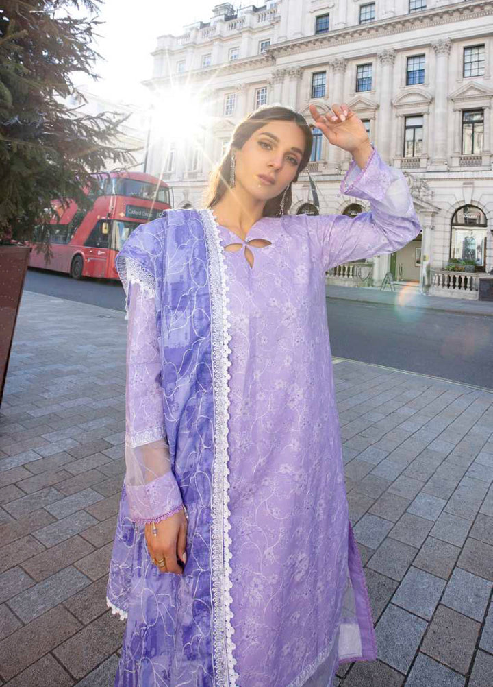 AL Zohaib Dhagakari Unstitched Embroidered Lawn 3 Piece Suit AZ26UD D-7 - Summer Collection