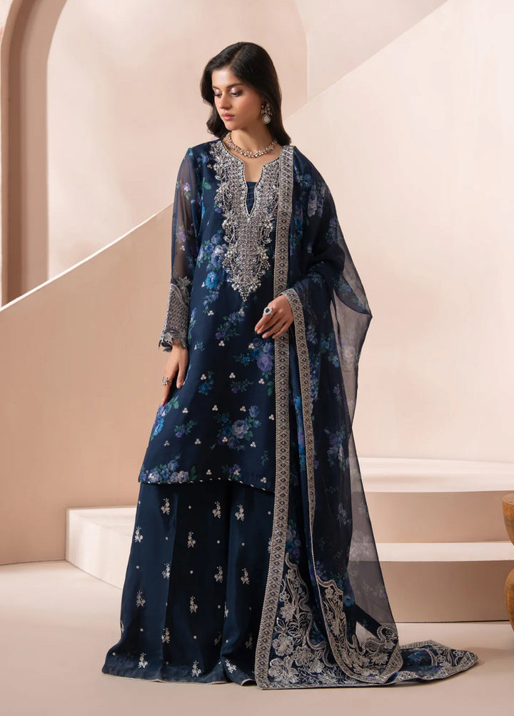Xenia Formals Unstitched Embroidered Chiffon 3 Piece Suit XF26UF D-05 Omaira - Festive Collection