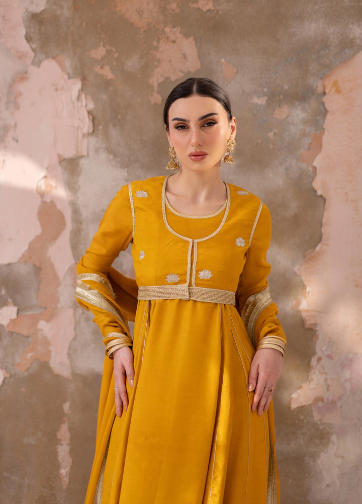 Dareecha by Daak RTW Embroidered Cotton Silk 4 Piece Suit SPS-Y SONA SPS-Y - Festive Collection