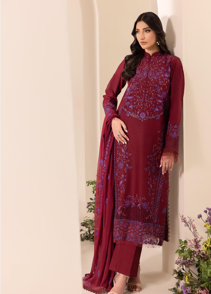 RajBari Exclusive Unstitched Embroidered Lawn 3 Piece Suit RB26UE D-8 - Summer Collection