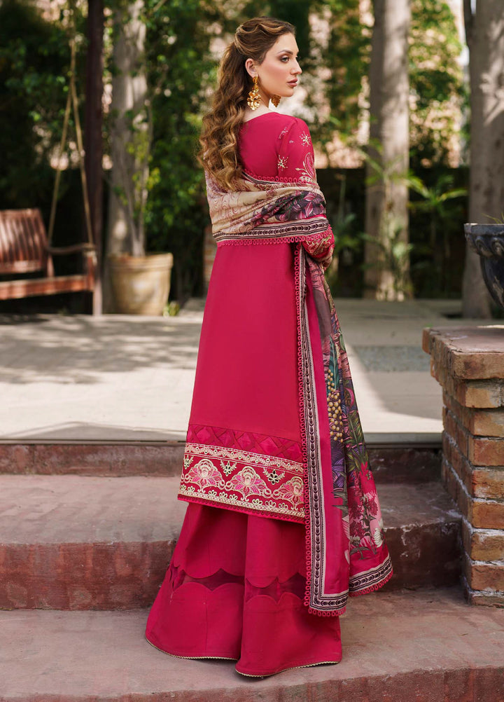 Shurooq Unstitched Luxury Lawn Embroidered 3 Piece SQ25 D-06 Gazelle - Festive Collection