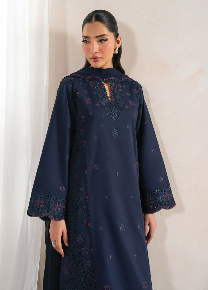 Seran Unstitched Embroidered Lawn 3 Piece Suit SN26ULLE Celune D-03 - Eid Collection