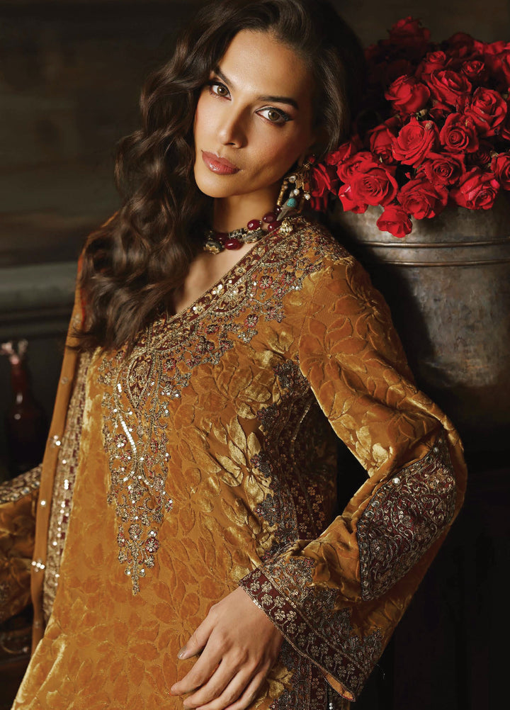 Signora by Charizma Unstitched Velvet Embroidered Suits 3 Piece CRZ25SV CVT5-12 - Festive Collection