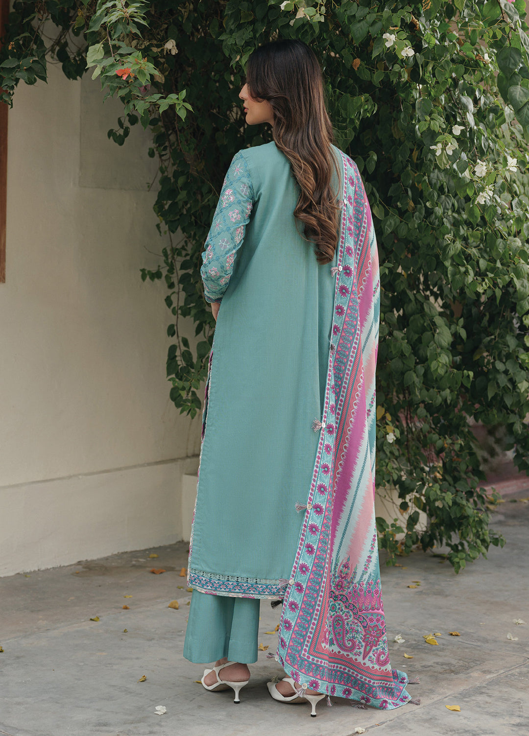 Xenia Unstitched Slub Khaddar Unstitched Embroidered Suits 3 Piece XE25SK D-09 Soma - Winter Collection