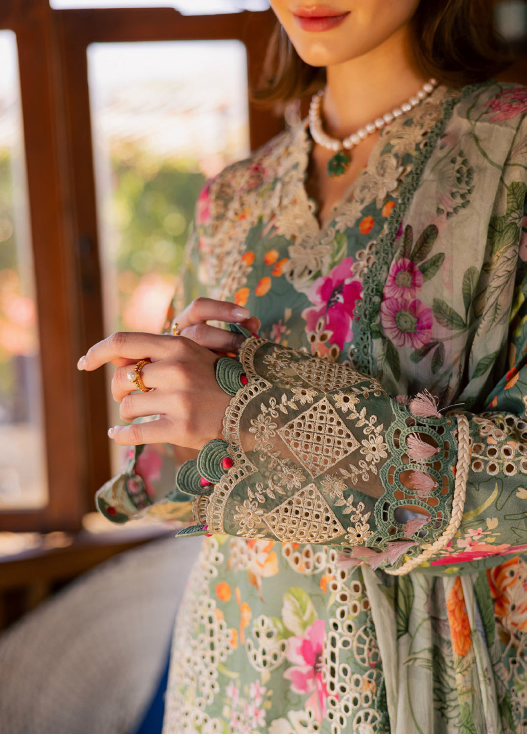 Shezlin by Aabyaan Unstitched Embroidered Chikankari 3 Piece Suit ABY26UCS AURA - Eid Collection