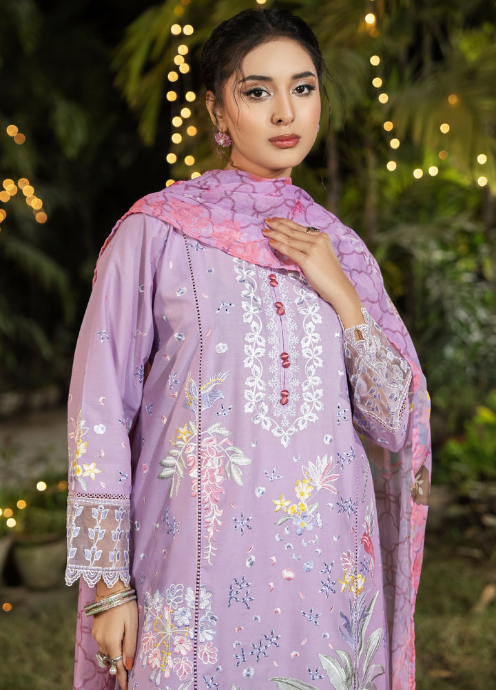 Dhaga Women RTW Embroidered Cotton 3 Piece DHG26PCN Elara - Eid Collection