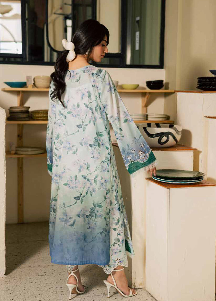 Ballerina by Nureh Unstitched Printed Chikankari Lawn 2 Piece Suit NU26UBL NU2-197 - Summer Collection