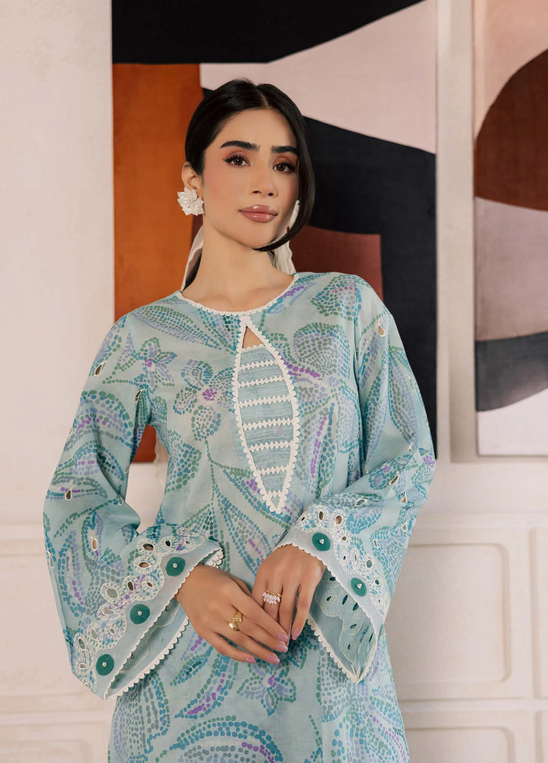 Ballerina by Nureh Unstitched Chikankari Embroidered Lawn 2 Piece Suit NU26UBCL NU2-204 - Summer Collection