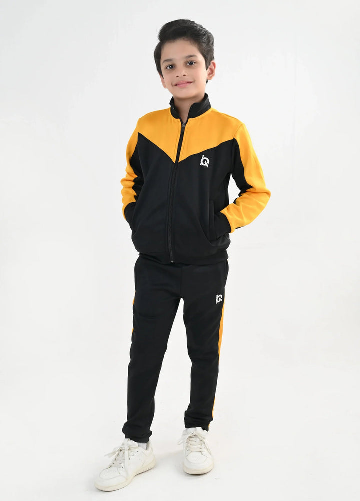 IQ Exclusive Kids Track Suit Fleece 2 PieceGolden Stride Tracksuit-Unisex Kids - Winter Collection