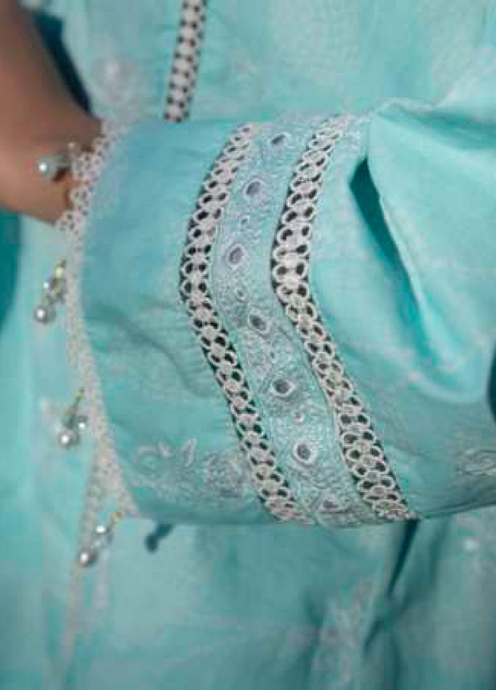 AL Zohaib Dhagakari Unstitched Embroidered Lawn 3 Piece Suit AZ26UD D-8 - Summer Collection