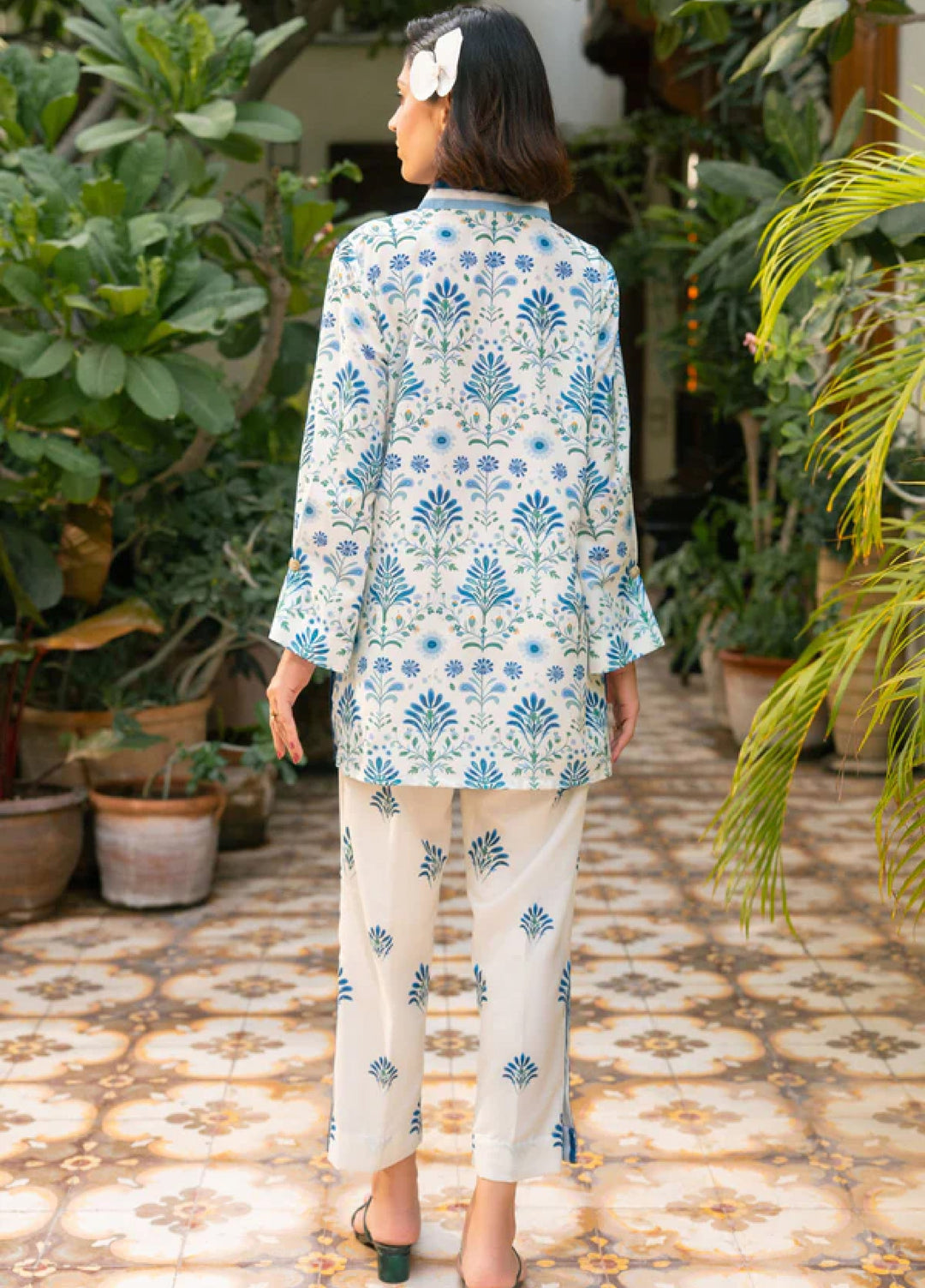 Nairah Women Pret Printed Arabic Lawn Suit NAH26PN Sapphire Mist - Spring Collection