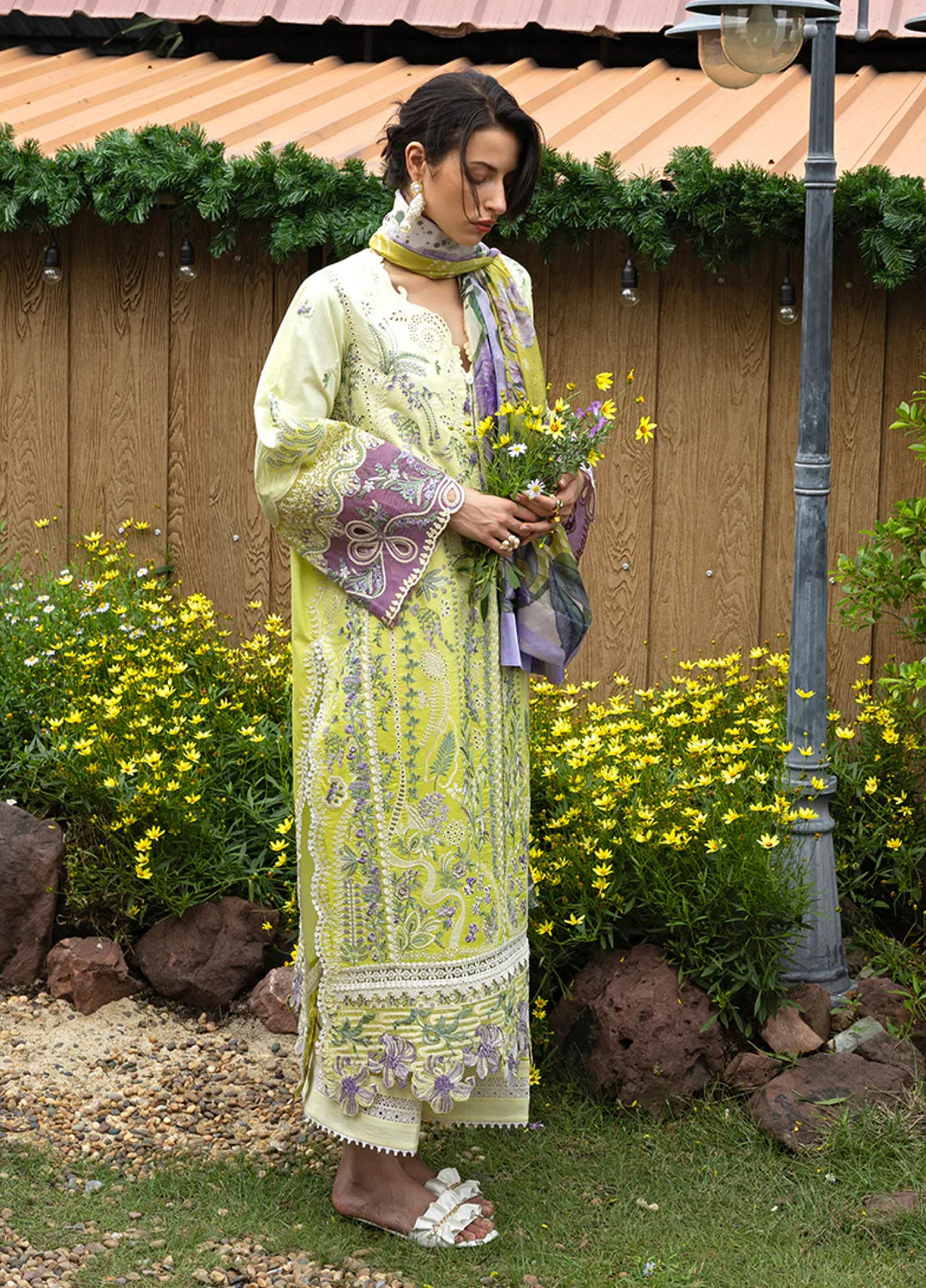 Mon Tresor by Esmel Unstitched Embroidered Luxury Lawn 3 Piece Suit EML26UMT D7-Fia - Summer Collection