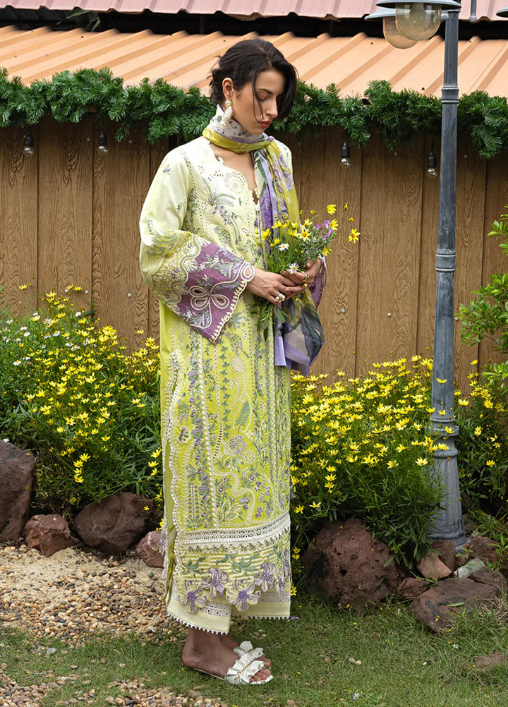 Mon Tresor by Esmel Unstitched Embroidered Luxury Lawn 3 Piece Suit EML26UMT D7-Fia - Summer Collection