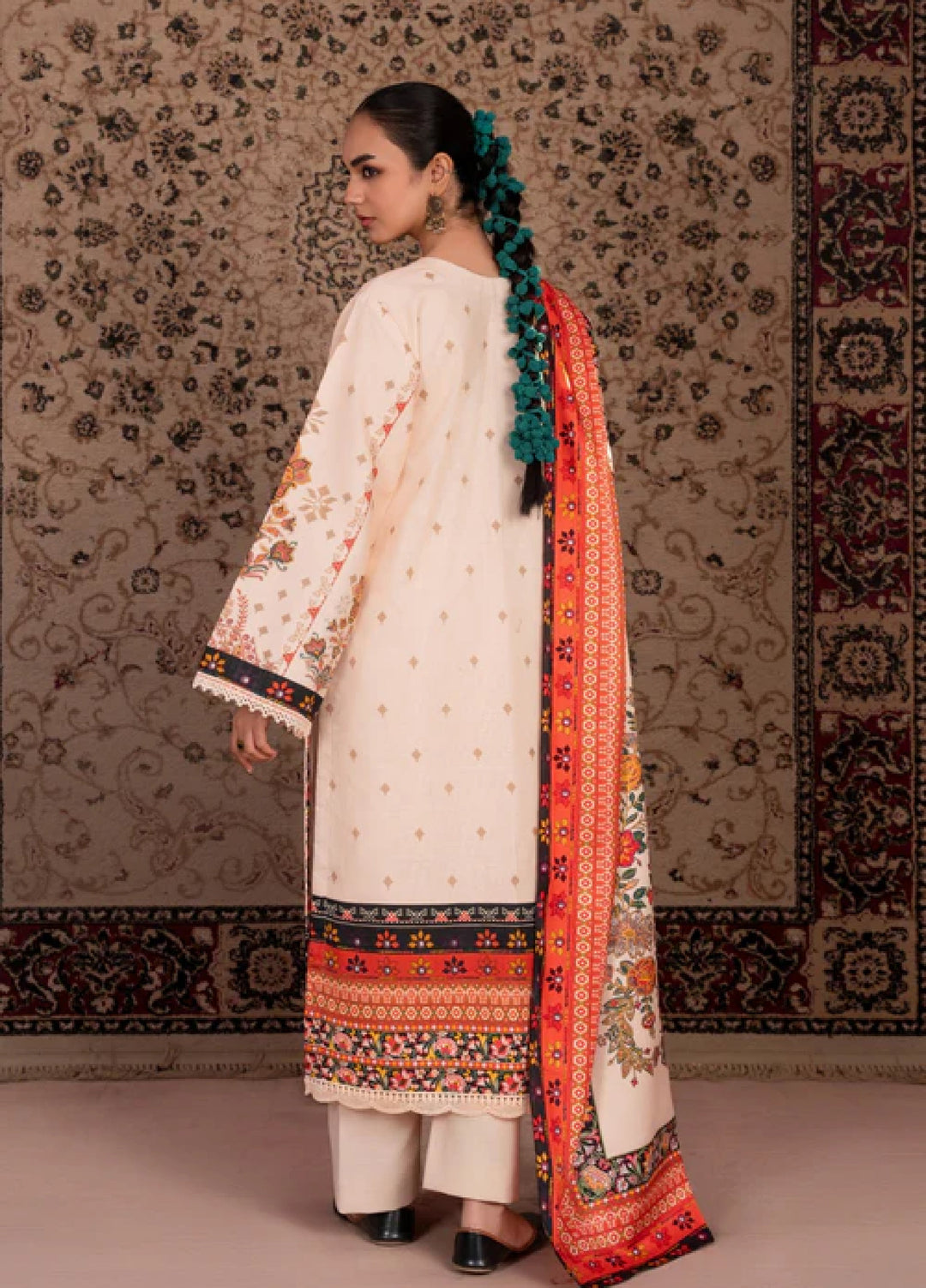 Jugnu by Chandan Nagri Women Pret Embroidered Khaddar 3 Piece Suit Naren - Winter Collection