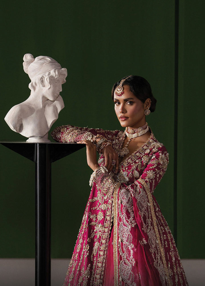 The Brides Edit by Afrozeh Unstitched Embroidered Raw Silk 3 Piece Suit AF26UBE D-05 Ophelia - Wedding Collection