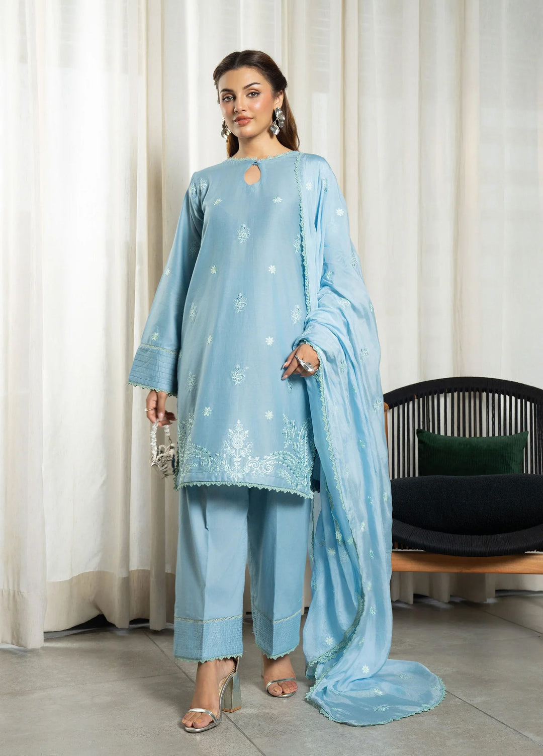 Solid Story by Panache Pret Solids Lawn 3 Piece Skye