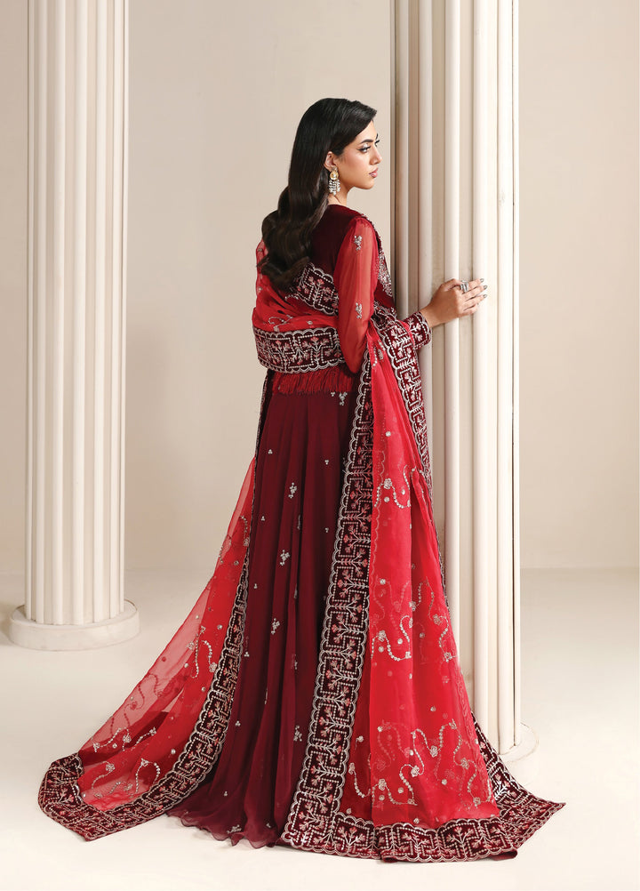Lamour by Alizeh Fashion Unstitched Velvet Embroidered Suits 3 Piece AFB25LV D-02 Cherie - Festive Collection