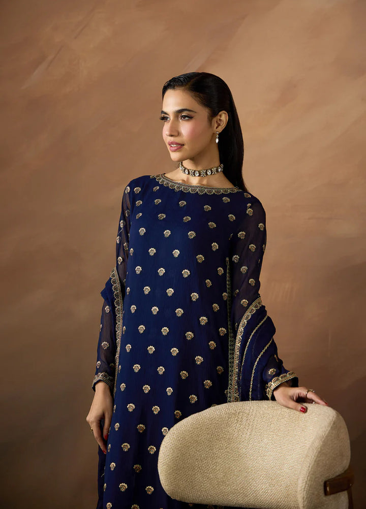 Zarif Women RTW Embroidered Chiffon 3 Piece Suit ZR26UCR ZRF-EMC-26 - Eid Collection