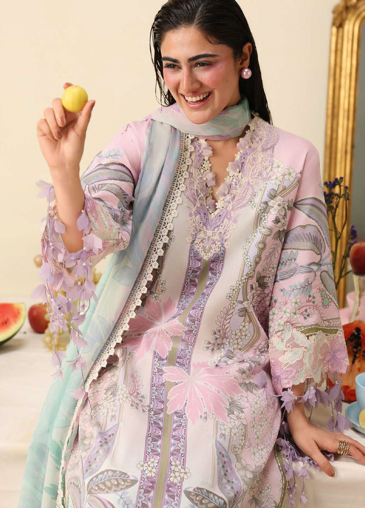 Soleil Hemline by Mushq Unstitched Printed Lawn 3 Piece Suit MU26USL Serena Bloom HUNSS260302 - Festive Collection