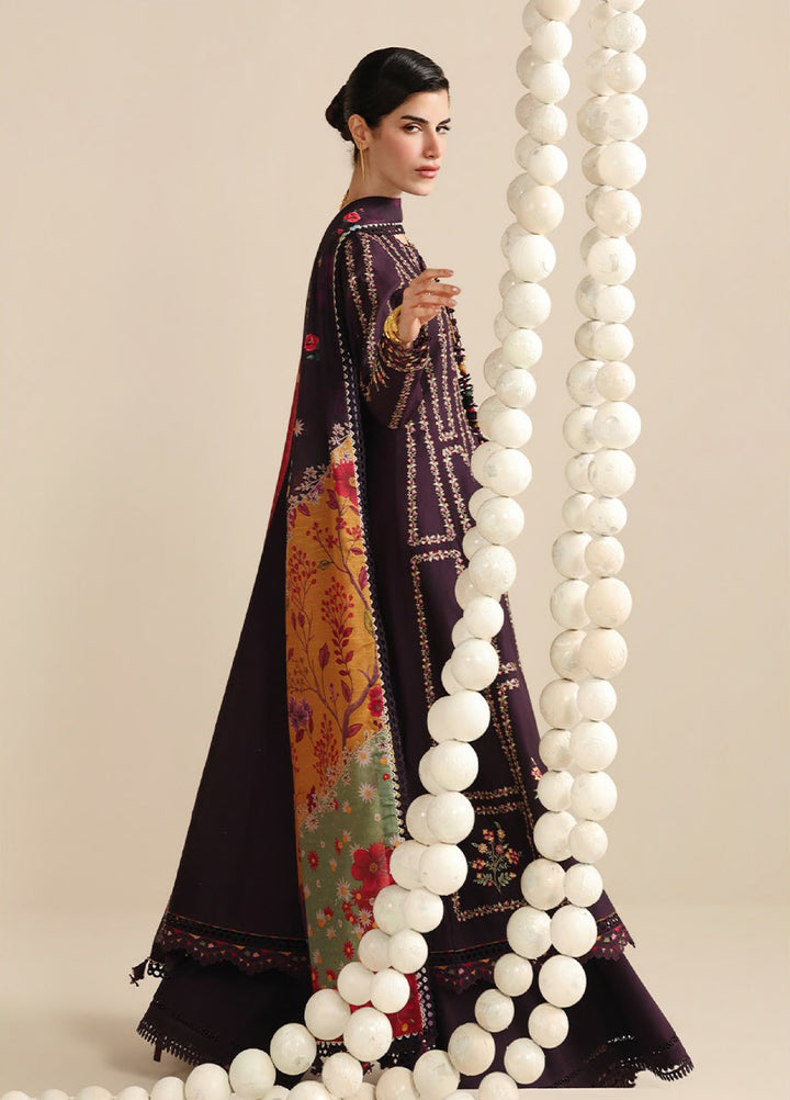 Iris by Jazmin Unstitched Embroidered Lawn 3 Piece Suit JZ26ULI IL26-D06 - Eid Collection
