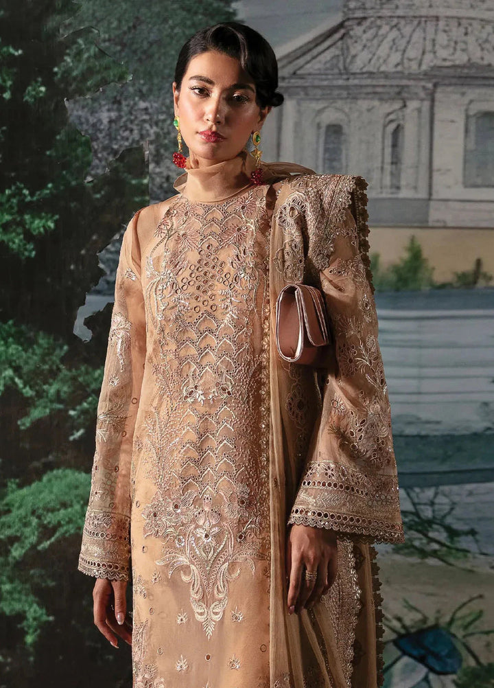 La Fuchsia By Afrozeh Embroidered Organza Suit Unstitched 3 Piece AF24L Reese - Festive Collection