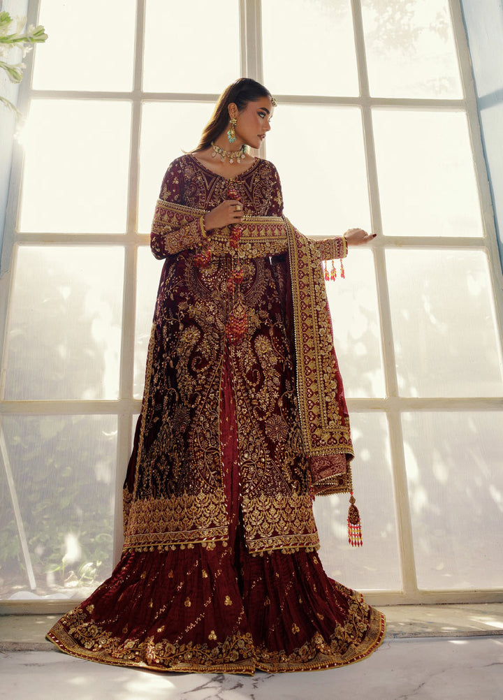 AIK Udaipur Velvet Unstitched Luxury Embroidered 3 Piece AIK25 D-05 - Formals Collection