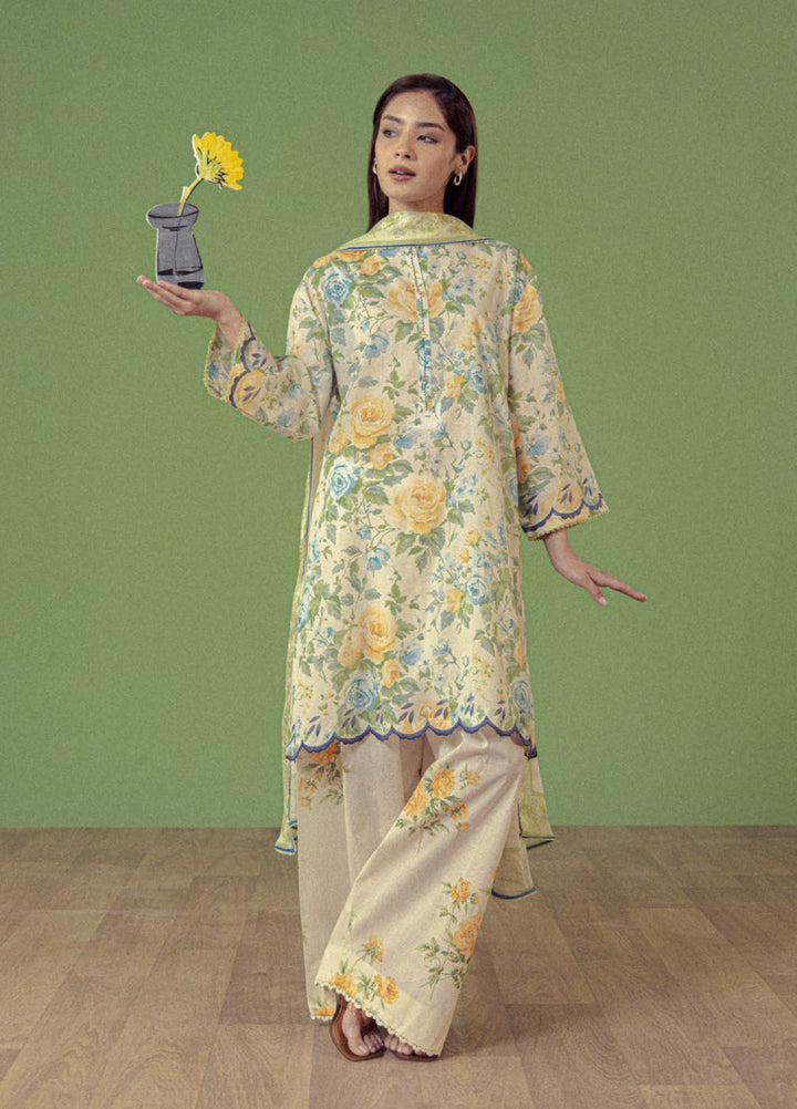 Coco by Zara Shahjahan Unstitched Printed Lawn 3 Piece Suit CZS26UPL AURELIA-7A - Summer Collection