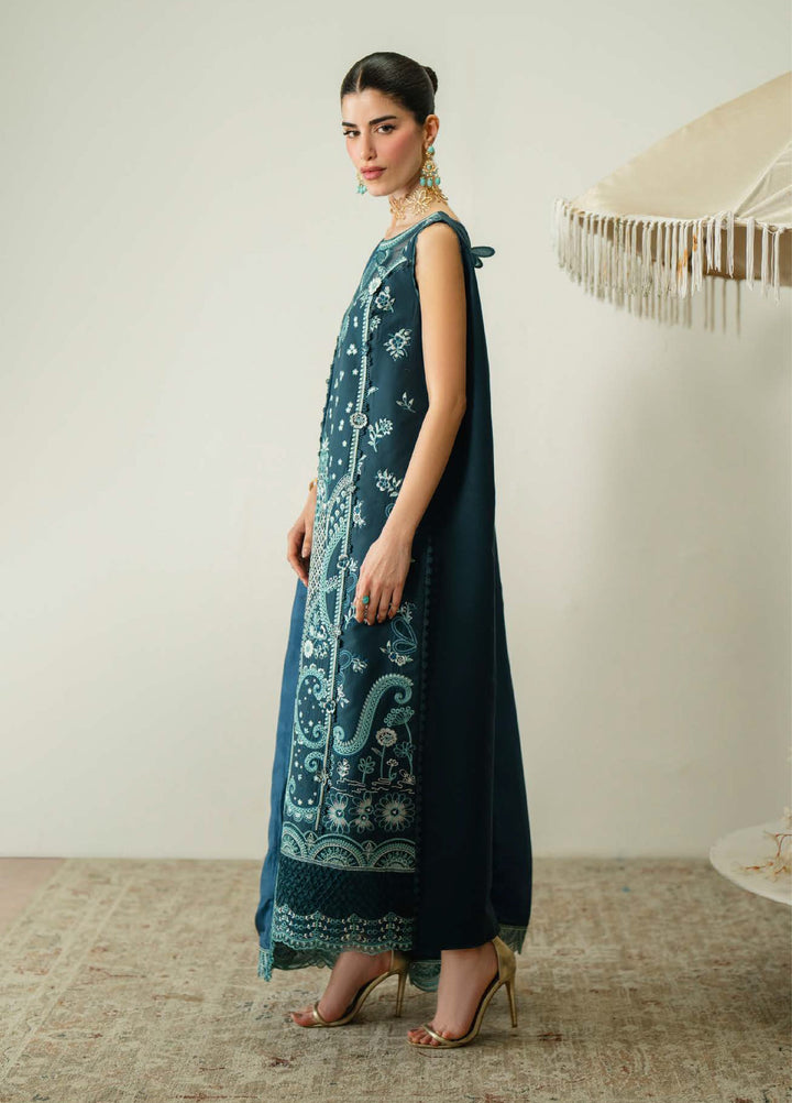 Blooming Flower by Zariya Unstitched Embroidered Lawn 3 Piece Suit ZRY26ULB FAUNA ZB-60101 - Festive Collection