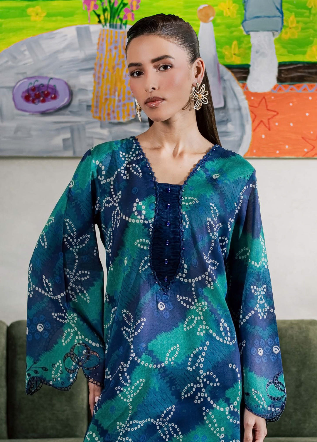Ballerina by Nureh Unstitched Printed Chikankari Lawn 2 Piece Suit NU26UBCL NU2-219 - Casual Collection