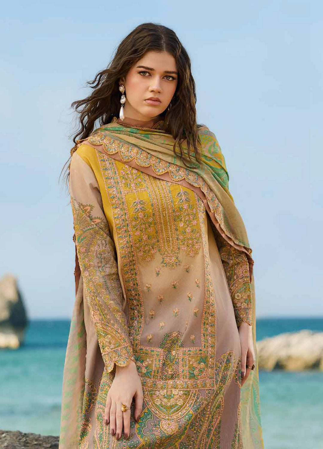 Swiss Miss by Charizma Unstitched Embroidered Swiss Voil 3 Piece Suit CHR26USM CSM6-01 - Summer Collection
