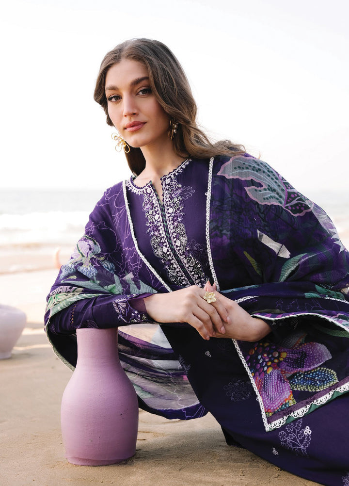 Afsanah by Seran Unstitched Embroidered Lawn 3 Piece Suit SN26UAL D-8 Elin - Summer Collection