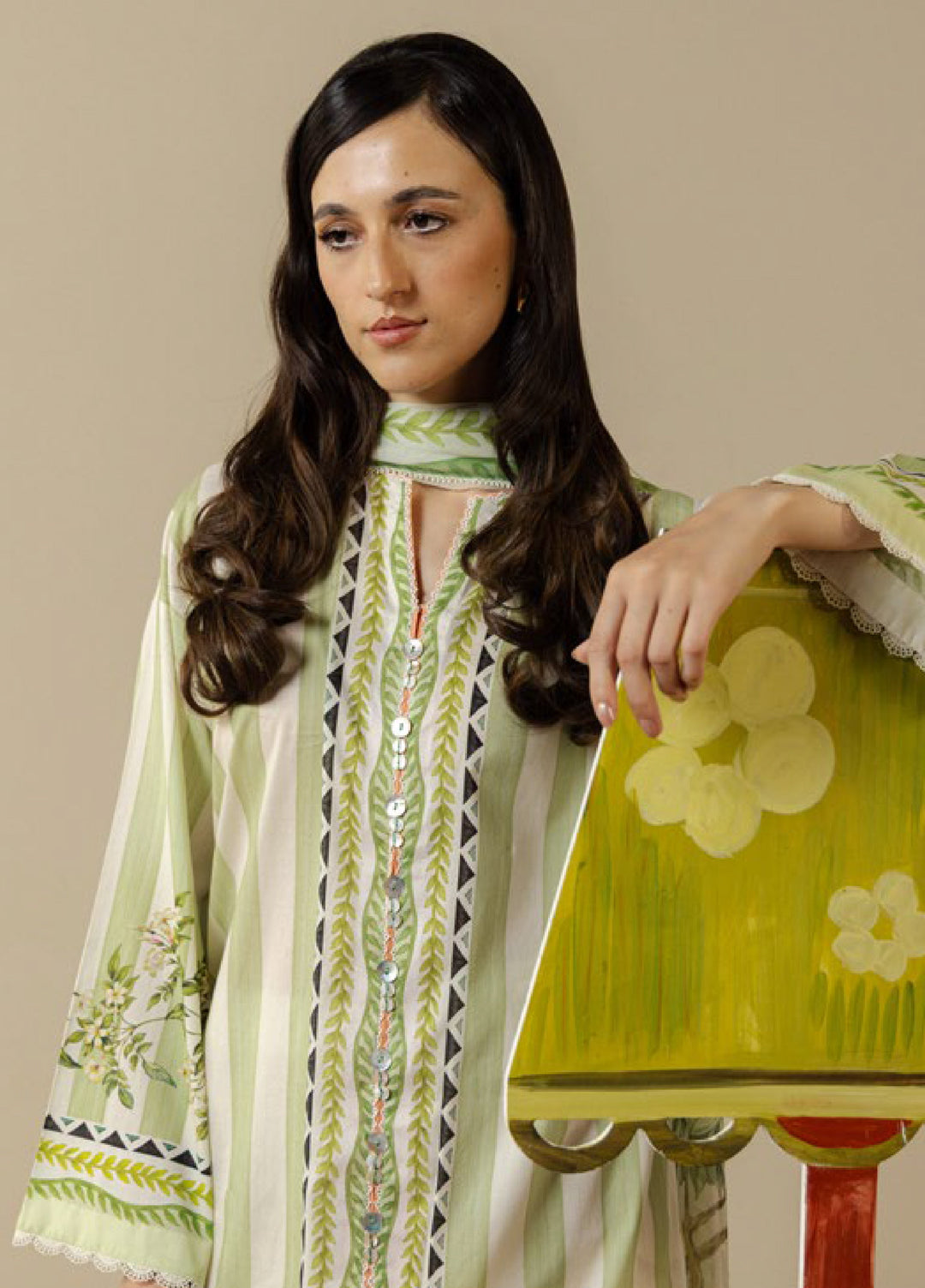 Coco by Zara Shahjahan Unstitched Printed Lawn 3 Piece Suit CZS26UPL NERINE-1A - Summer Collection