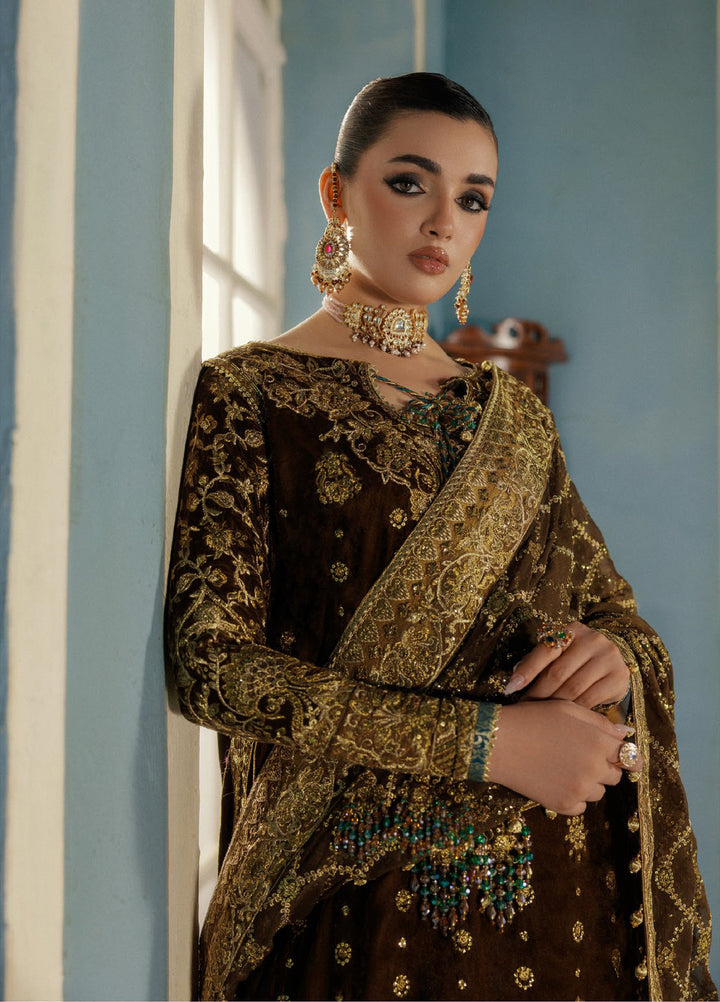 AIK Udaipur Velvet Unstitched Luxury Embroidered 3 Piece AIK25 D-01 - Formals Collection