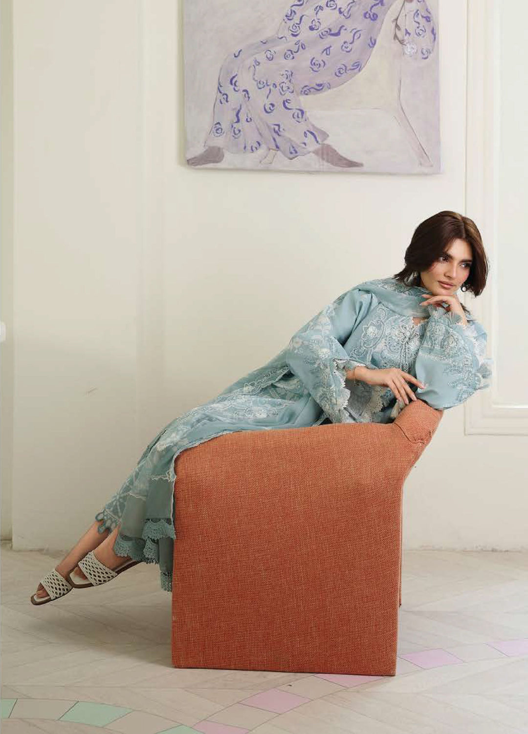 Petals in Print by Roheenaz Unstitched Printed Lawn 3 Piece Suit RN26UPP Azure Botanica RUNSS260905 - Summer Collection