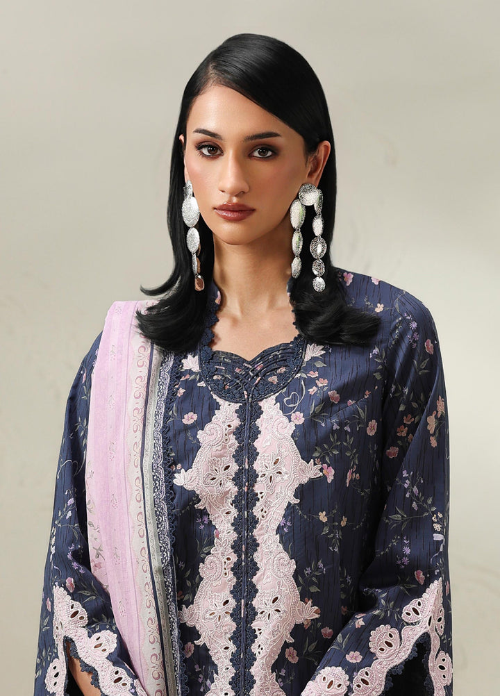 Q Prints by Qalamkar Unstitched Printed Lawn 3 Piece Suit QLK26UQL Zeena QQP-03 (A) - Summer Collection
