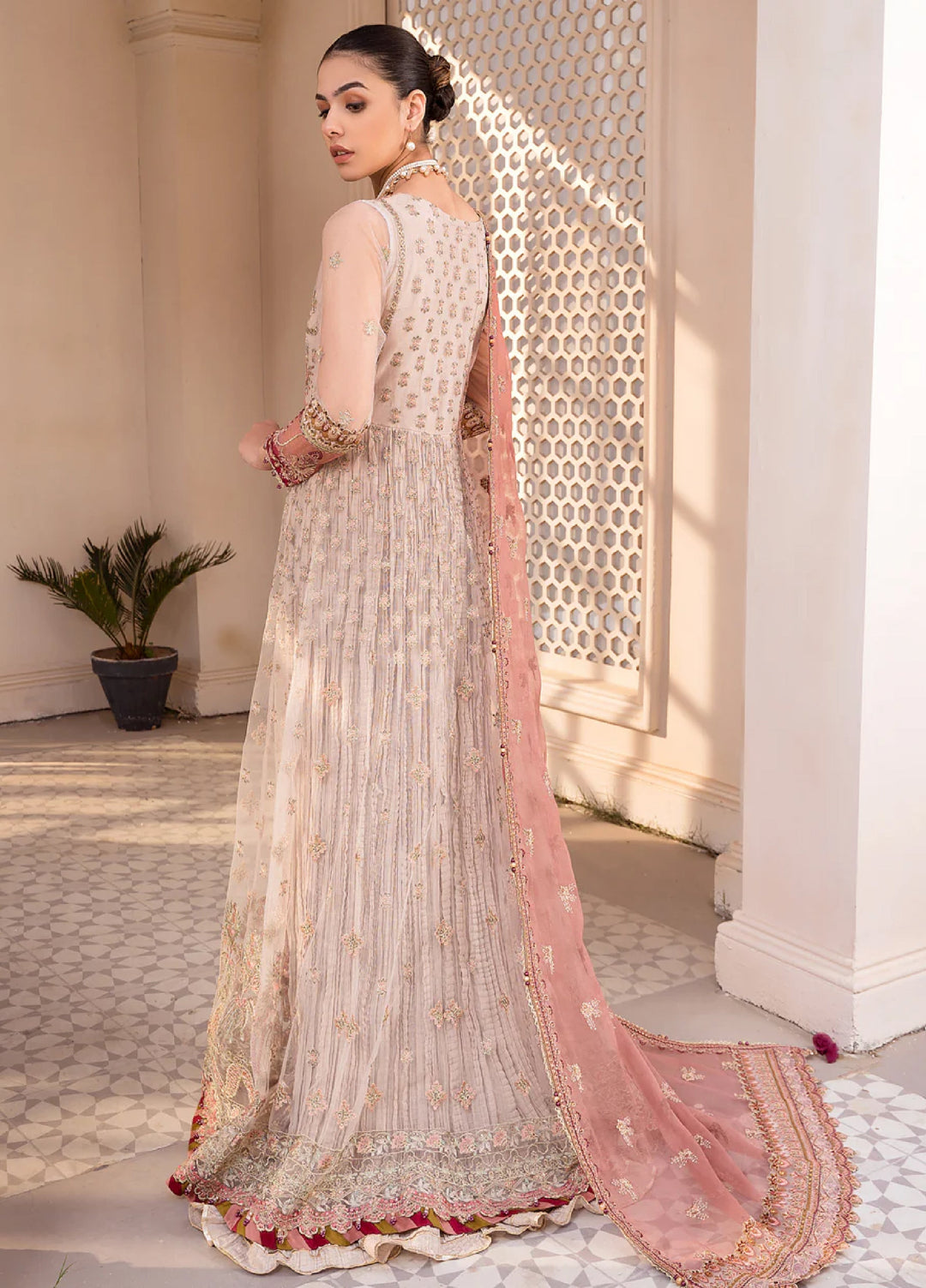 Xenia Formal Unstitched Luxury Net Suits 3 Piece XE25FL Shermina - Formals Collection