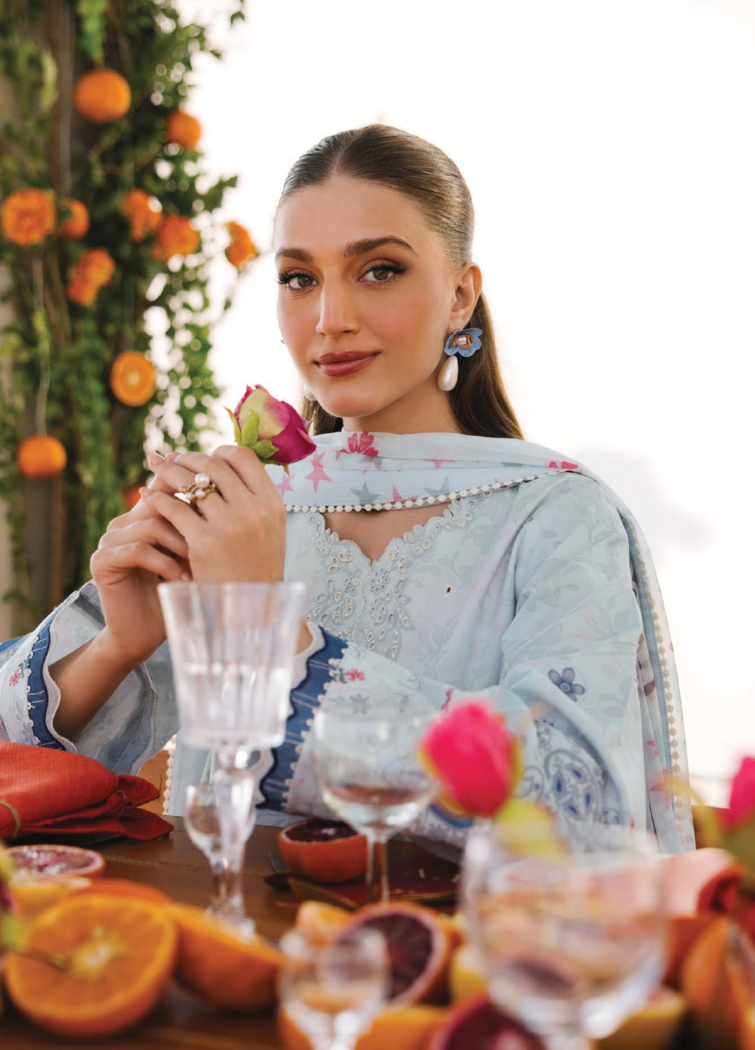 Afsanah by Seran Unstitched Embroidered Lawn 3 Piece Suit SN26UAL D-11 Alara - Summer Collection