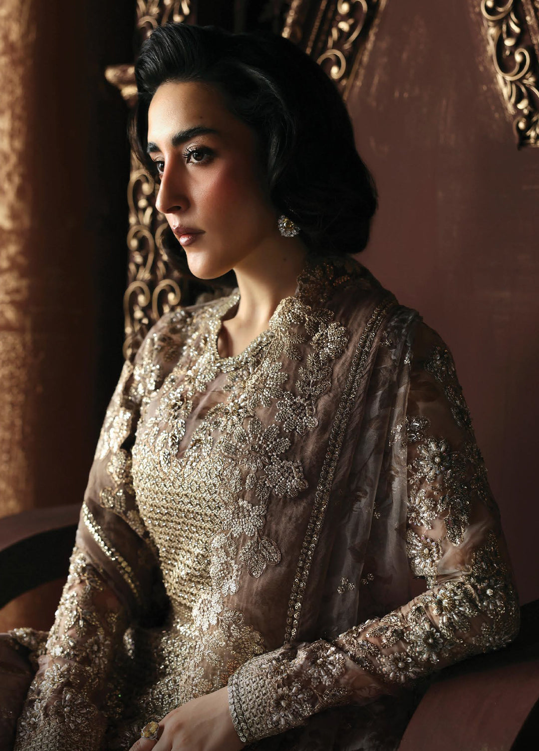 La Fuchsia by Afrozeh Unstitched Hand work Organza 3 Piece Suit AF26ULF Priestess FWU-0075 - Festive Collection