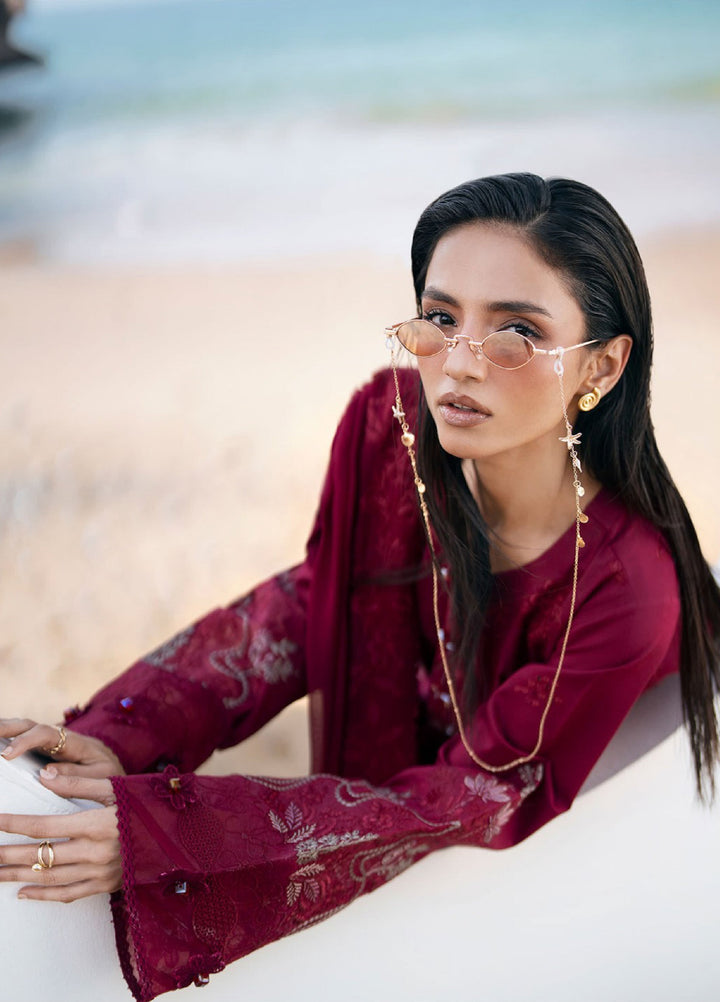 Florent Unstitched Embroidered Luxury Lawn 3 Piece Suit FL26UL FL-7A - Festive Collection