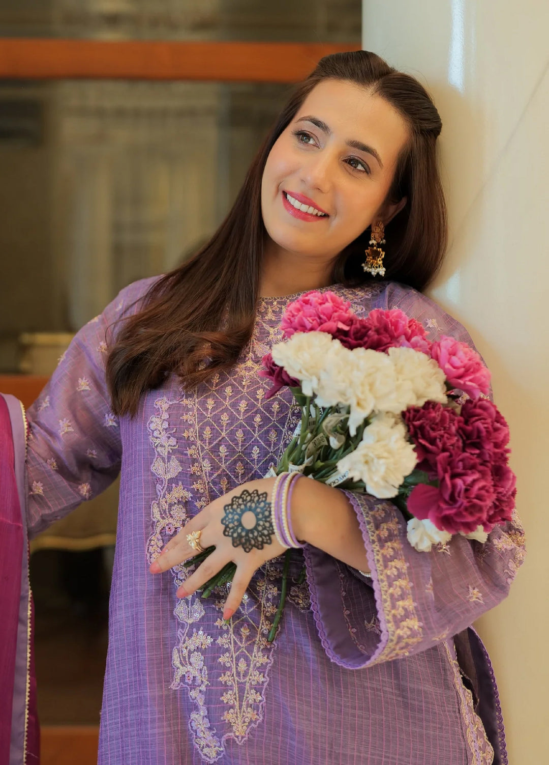 Omal by Komal Behnon Ki Eid Munar Line 3 Piece Pret Suit Motia - Festive Collection