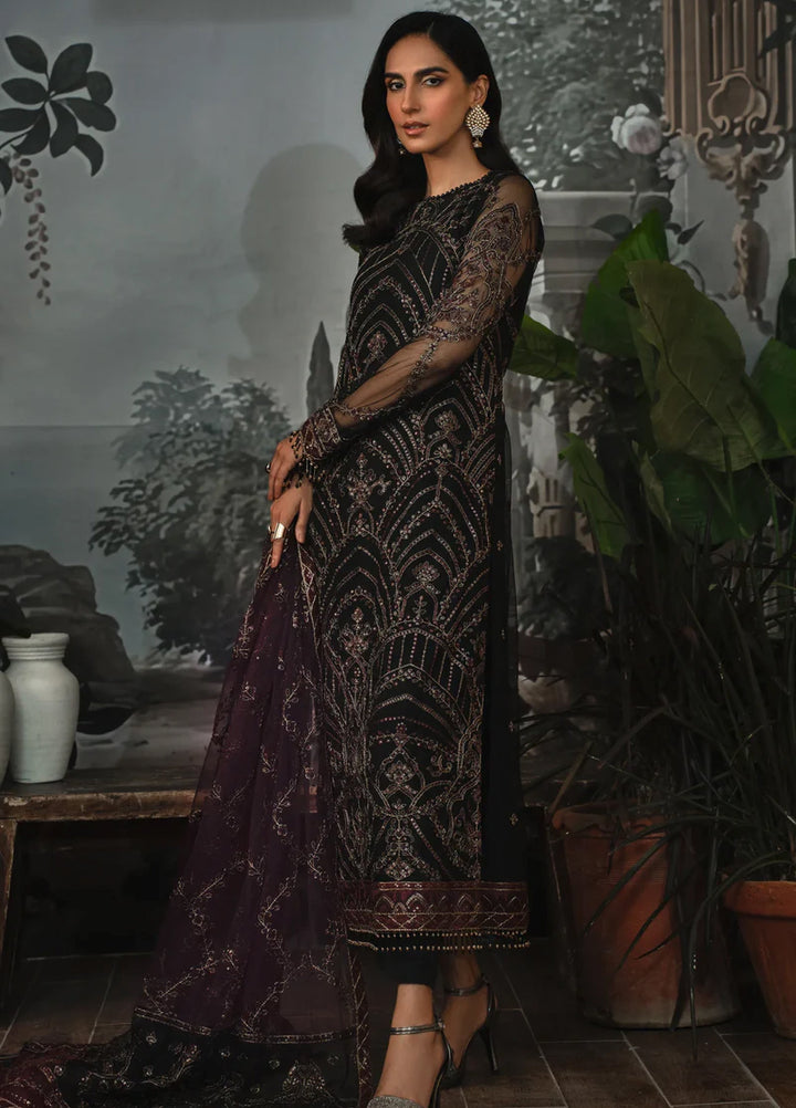 Zarif Women Unstitched Embroidered Net 3 Piece Suit ZR26UFC ZLR 04 NIGHT GLOW - Festive Collection