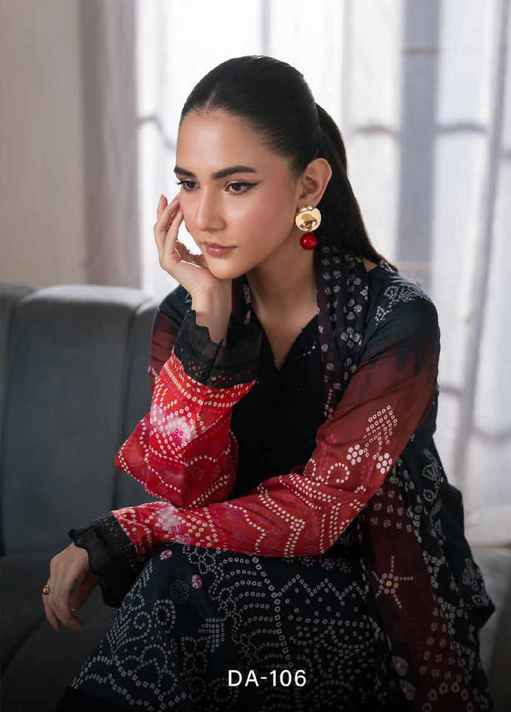 Chunri by Daria Unstitched Embroidered Lawn 3 Piece Suit DC26UCL DA-106 - Casual Collection