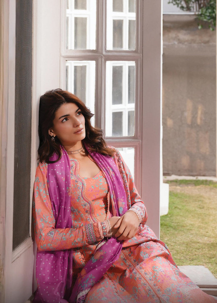 Florette by Afrozeh Unstitched Embroidered Lawn 3 Piece Suit AF26UFL D-10 NEXA - Festive Collection