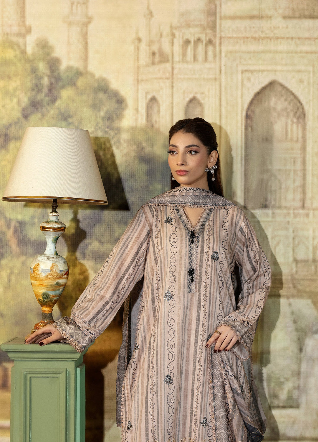 Regalia Textile Unstitched Embroidered Lawn 3 Piece Suit RG26EUS D-3 - Summer Collection