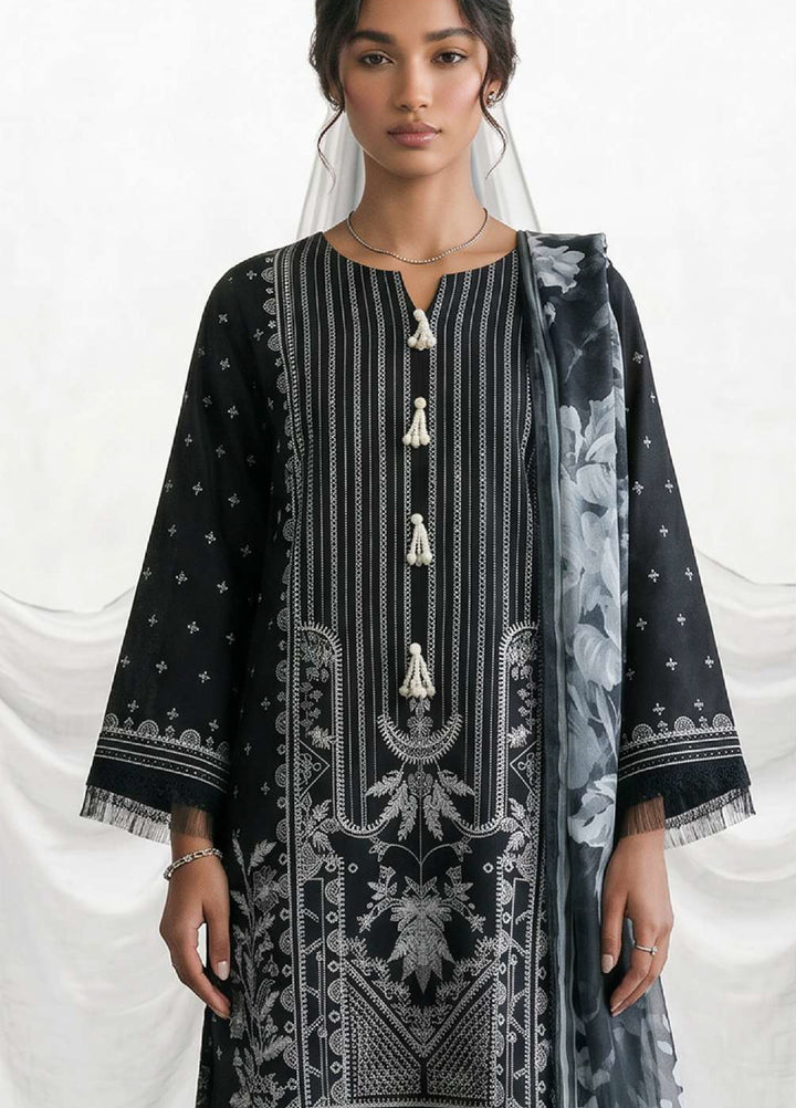 Zellbury Unstitched Embroidered Lawn 3 Piece Suit ZB26UVIII WUS26E31167 - Casual Collection