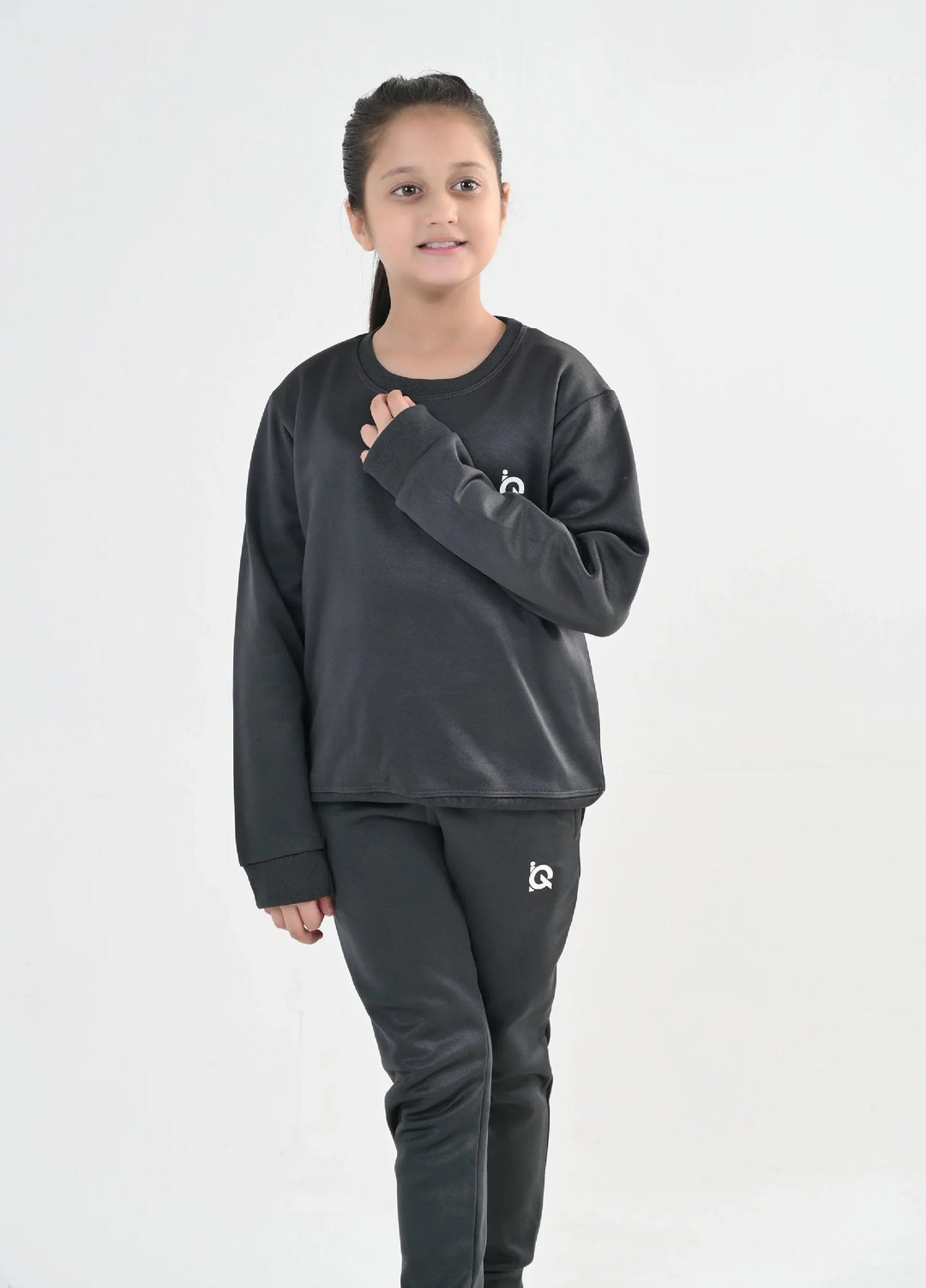 IQ Exclusive Kids Track Suit Fleece 2 PieceGrey Comfort Sweatshirt Tracksuit-Unisex Kids - Winter Collection