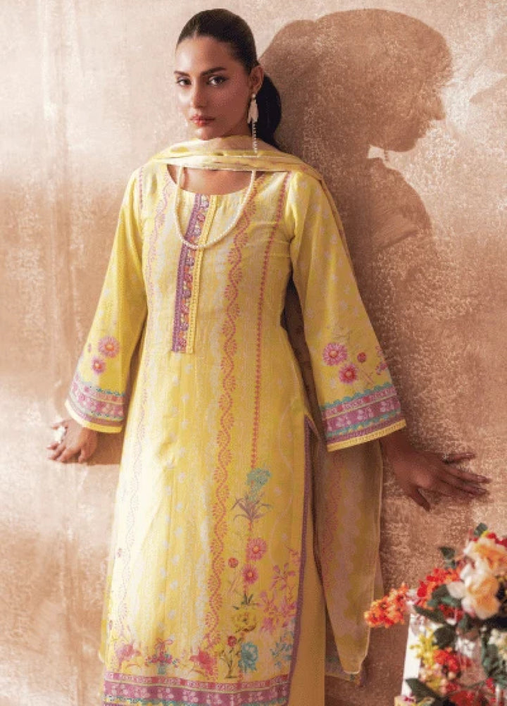 Liyana by Mashra RTW Printed Lawn 3 Piece Suit LIY-LEM-010 Lemon Drop - Casual Collection