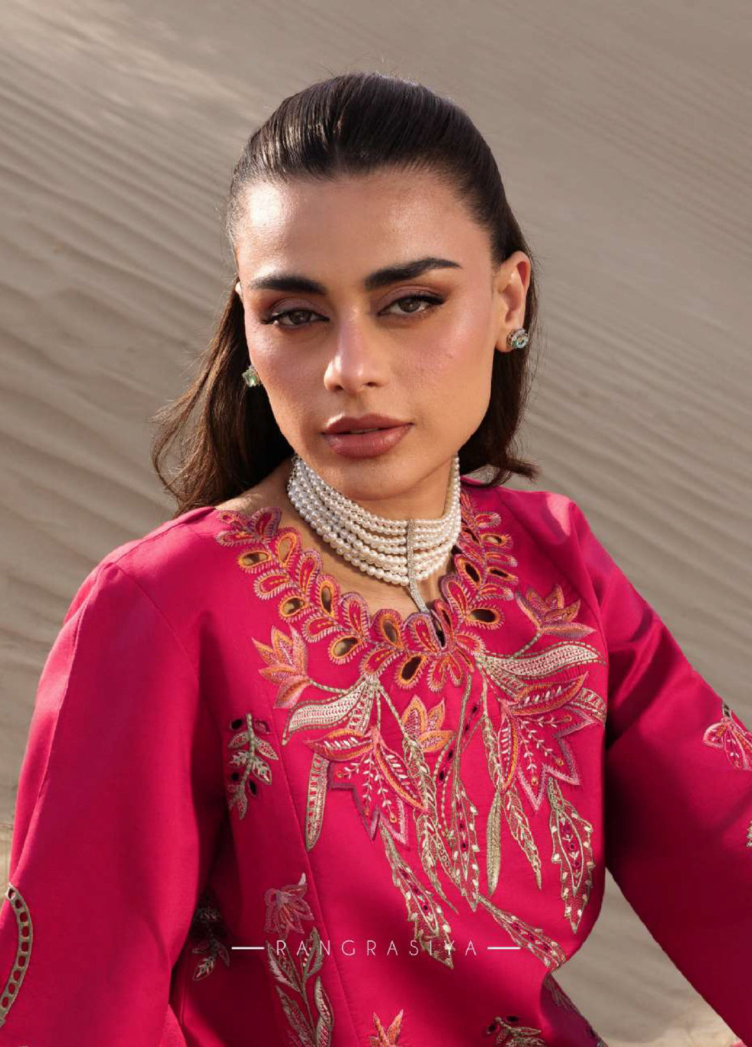 Rang Rasiya Premium Unstitched Embroidered Lawn 3 Piece Suit RR26UP D-9 Safa - Festive Collection