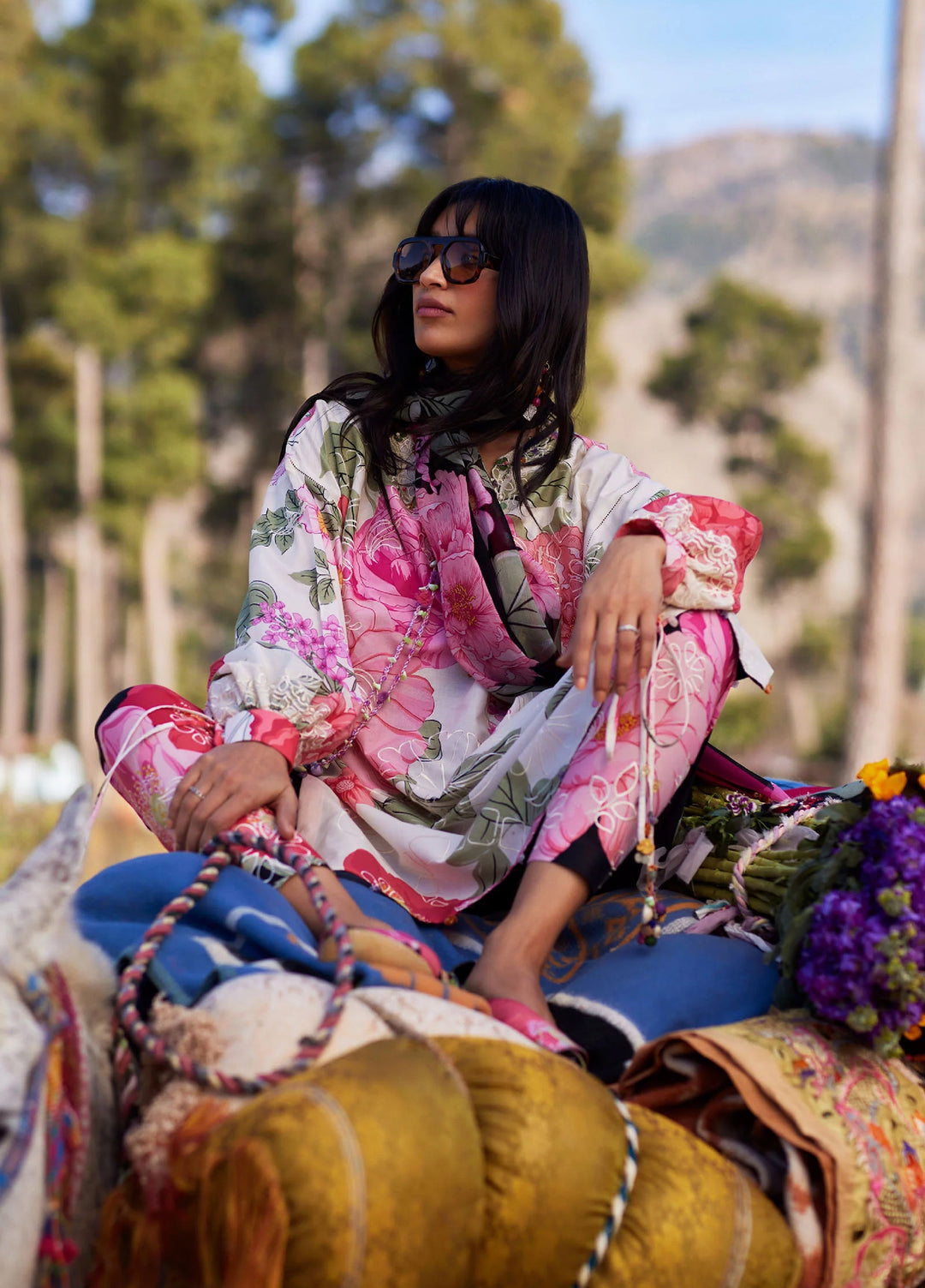 Meili by Zaha Unstitched Embroidered Lawn 3 Piece Suit ZK26UML ZL26-13B - Festive Collection