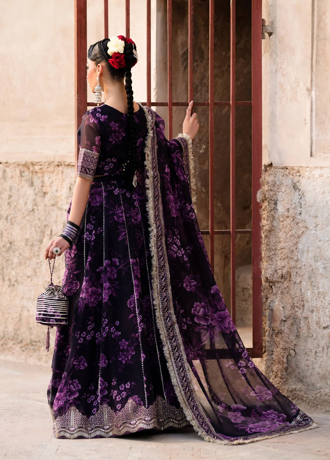 Xenia Formal Unstitched Luxury Chiffon Suits 3 Piece XE25FL Kesar - Formals Collection